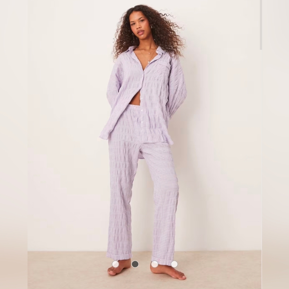Free People Cloud 10 Ten Terxtured PJ SET Top+Bottom Lavender Xs,M,L,XL NWT